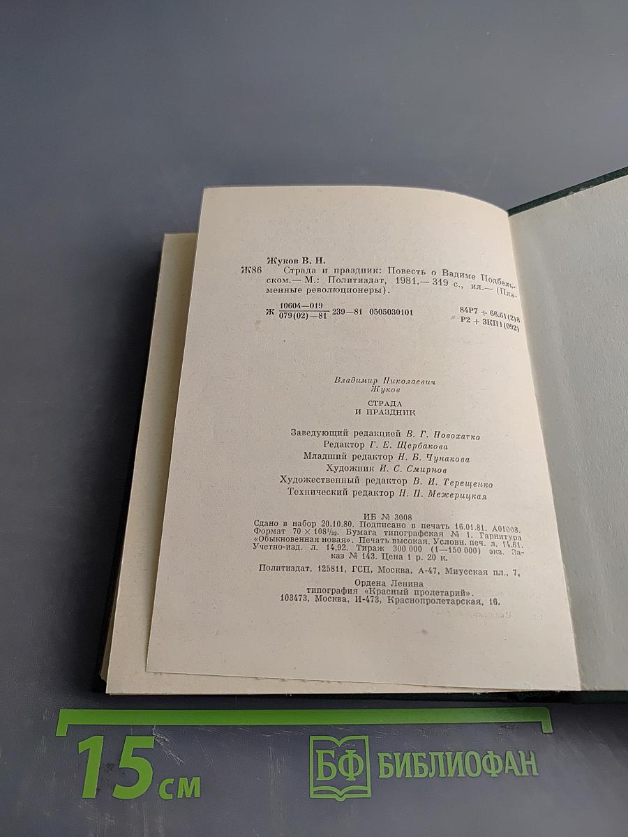 Страда и праздник. Повесть о Вадиме Подбельском