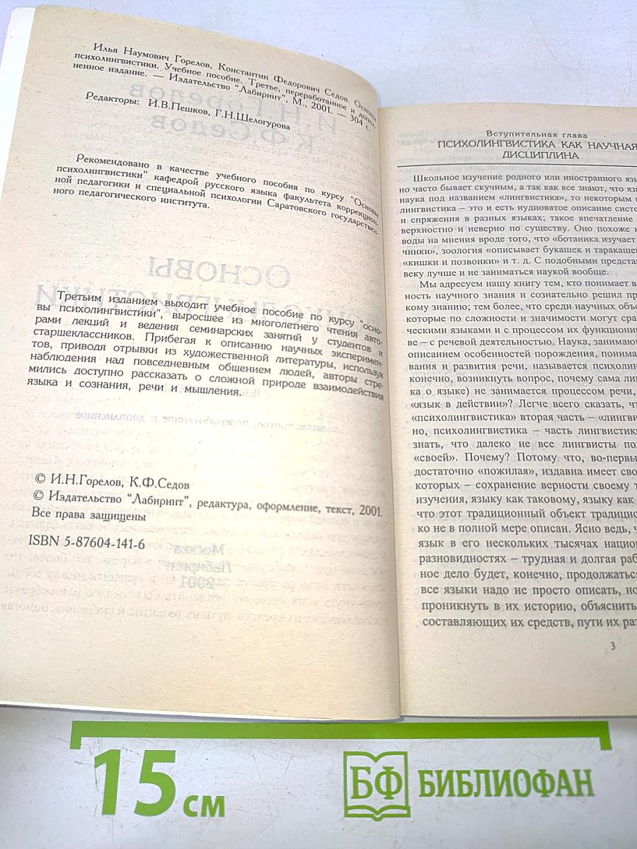 Основы психолингвистики