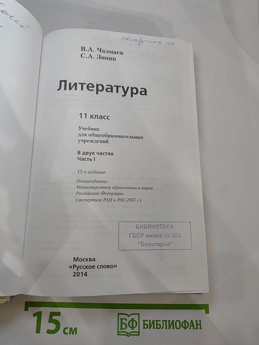 Литература 11 класс, Часть 1