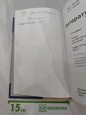Литература 11 класс, Часть 1