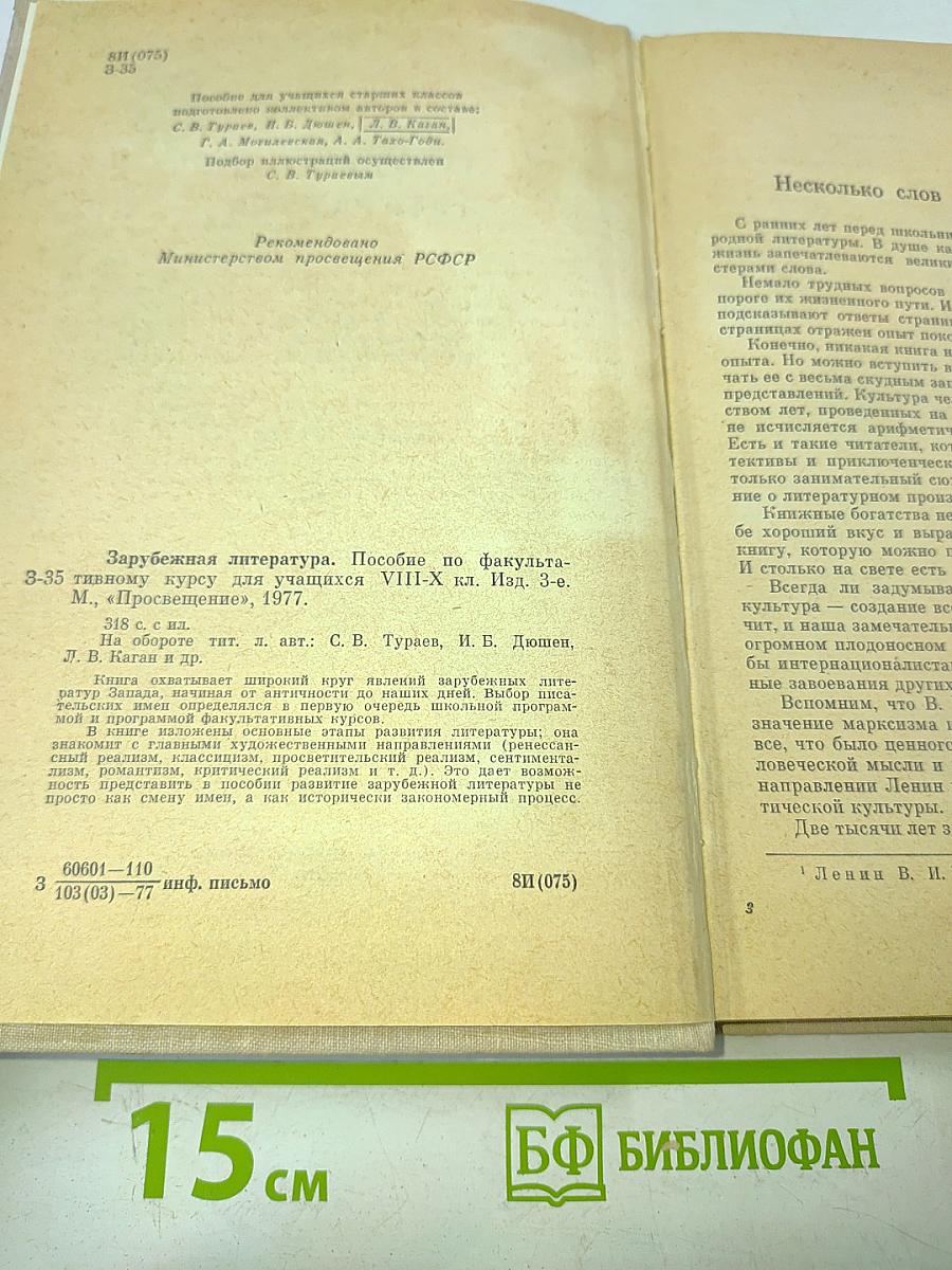 Зарубежная литература. Пособие по факультативному курсу для учащихся VIII-X классов