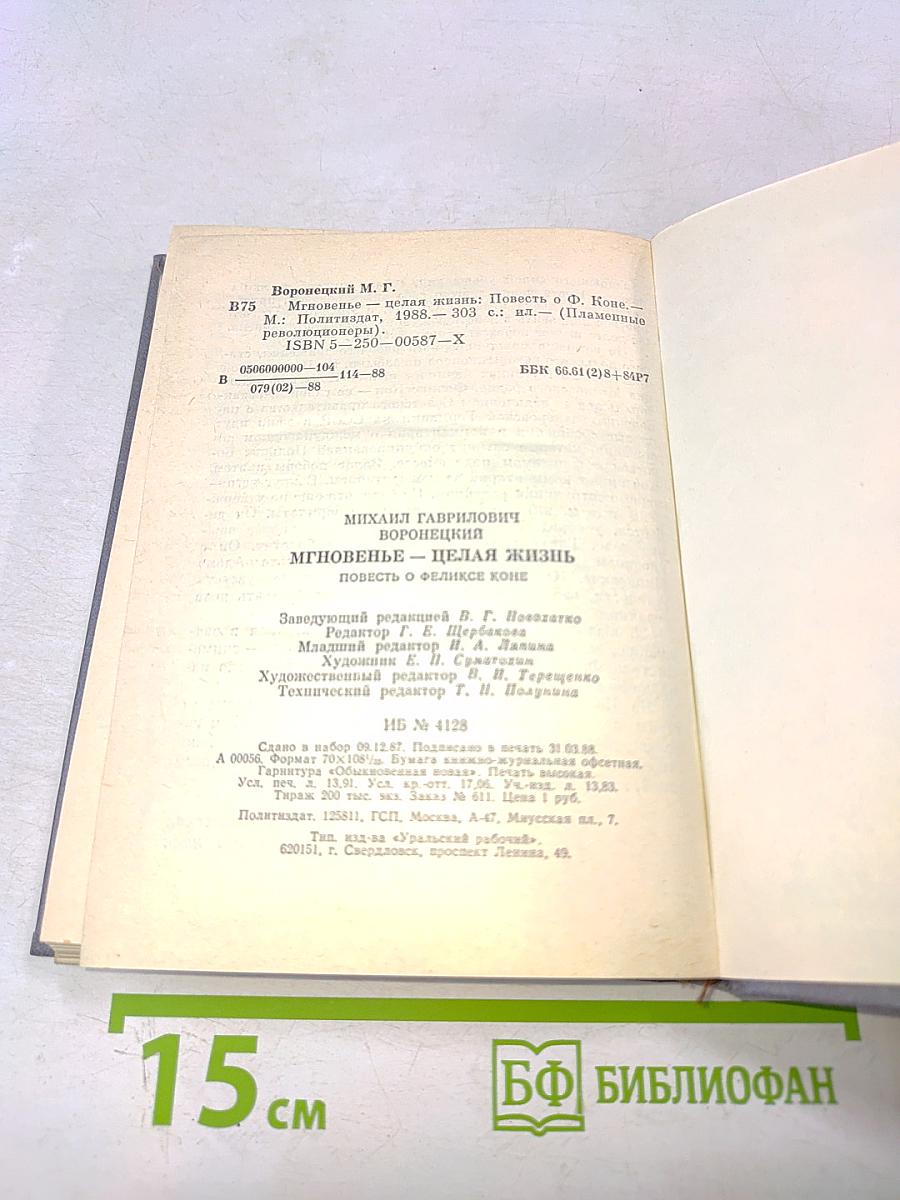 Мгновенье - целая жизнь