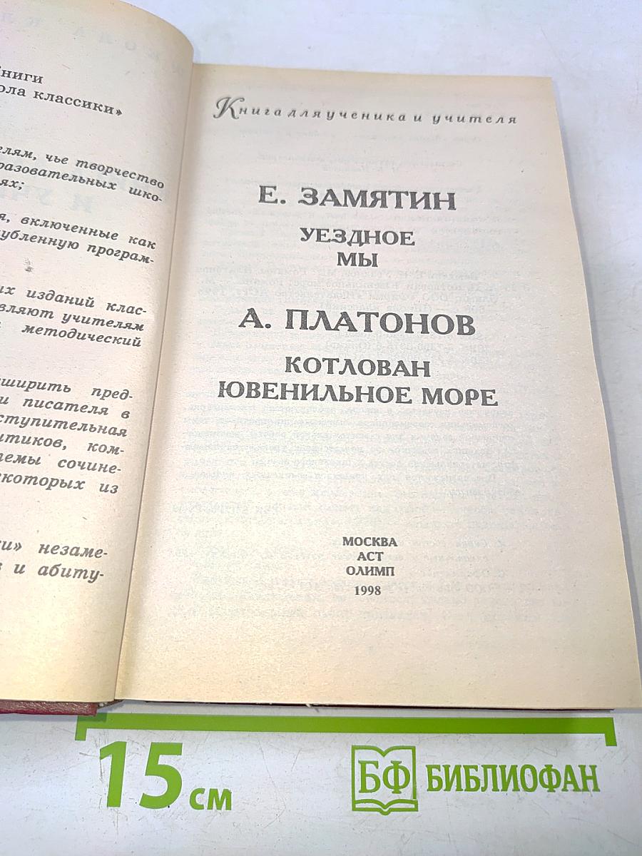 Ездуное мы. Котлован. Ювенильное море