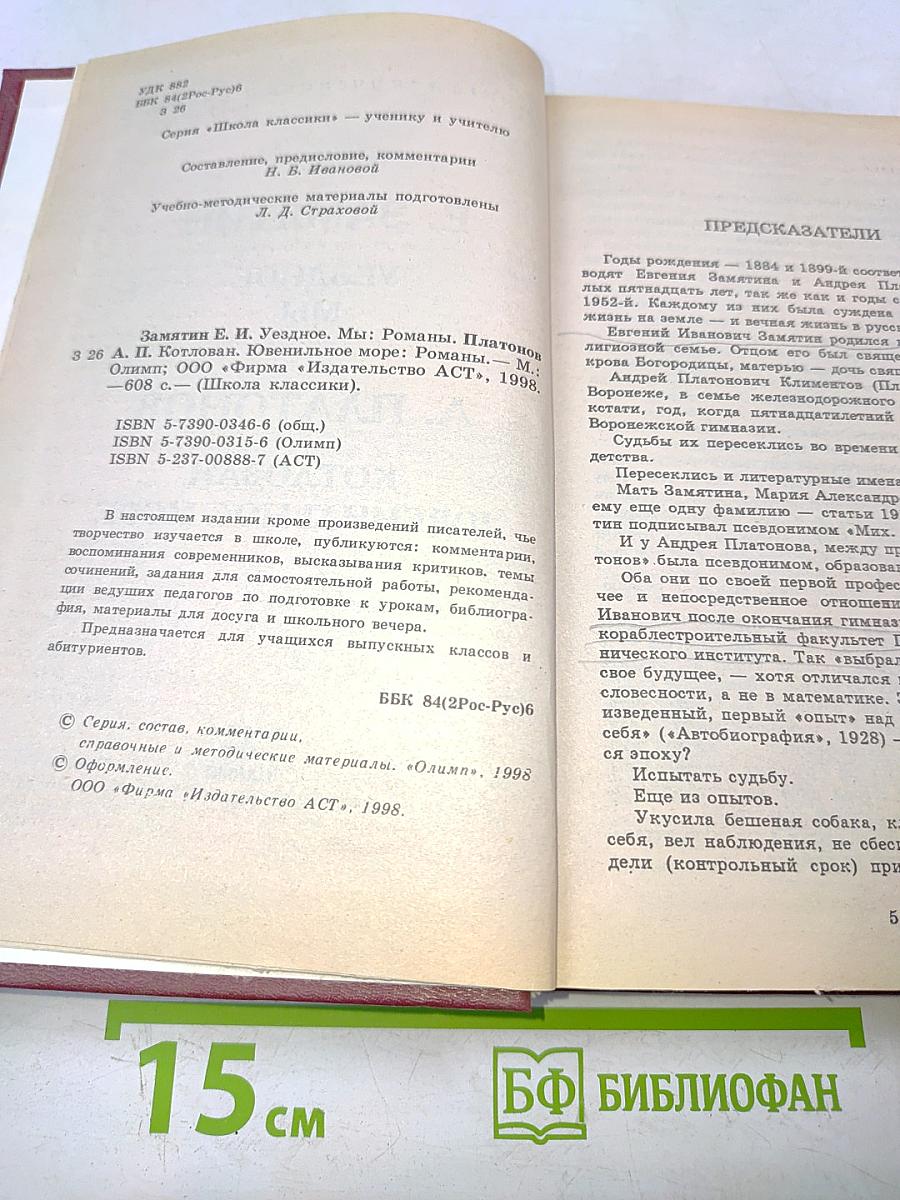 Ездуное мы. Котлован. Ювенильное море