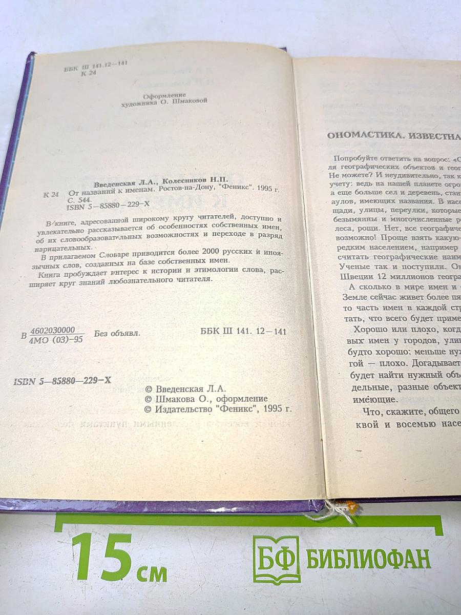 От названий к именам