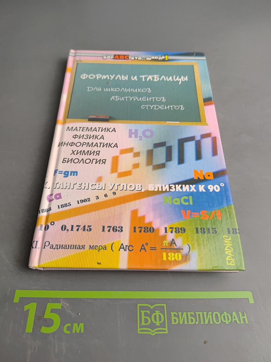 Формулы и таблицы для школьников, абитуриентов, студентов