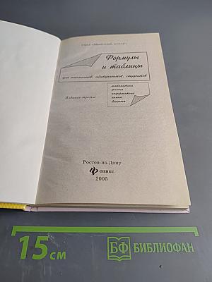 Формулы и таблицы для школьников, абитуриентов, студентов