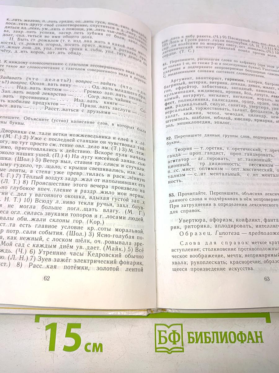 Пособие для занятий по русскому языку в старших классах