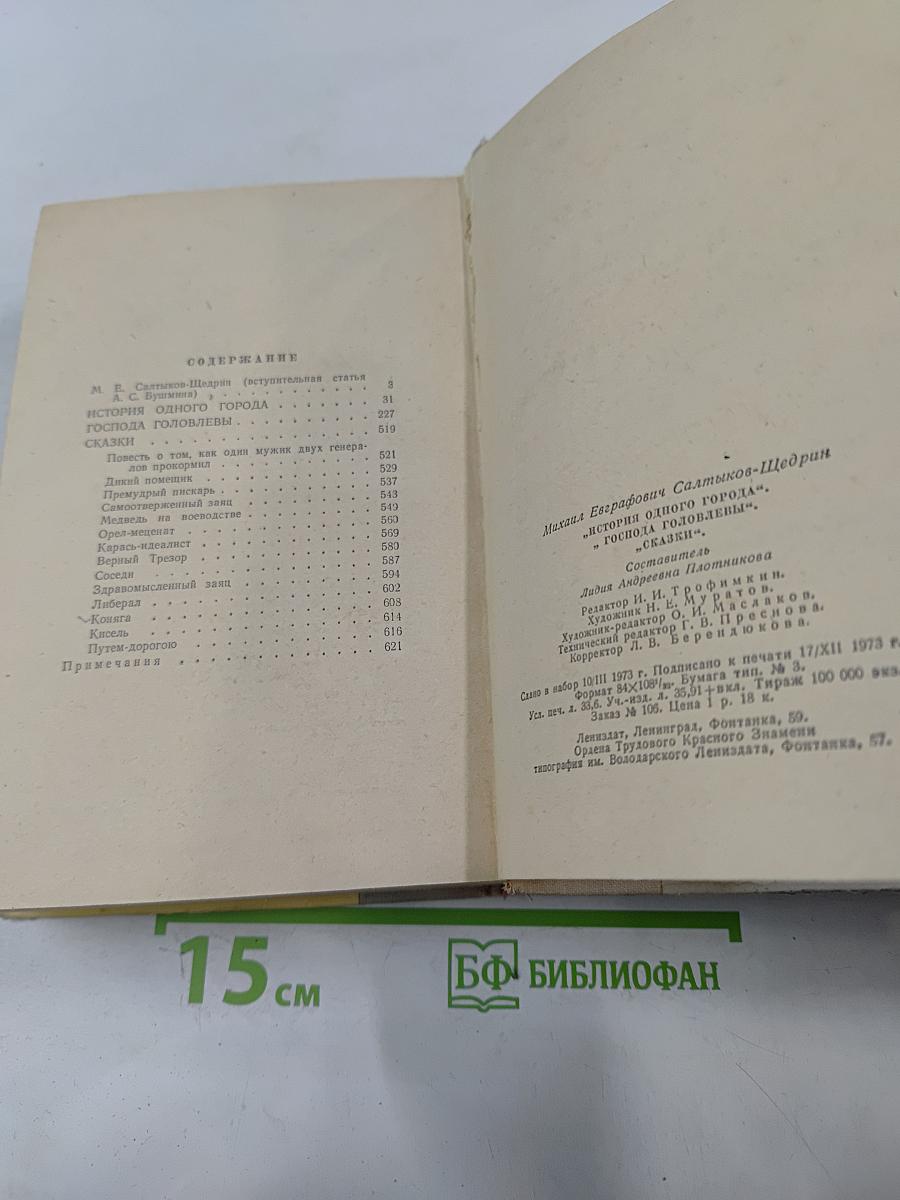 История одного города. Господа Головлёвы. Сказки