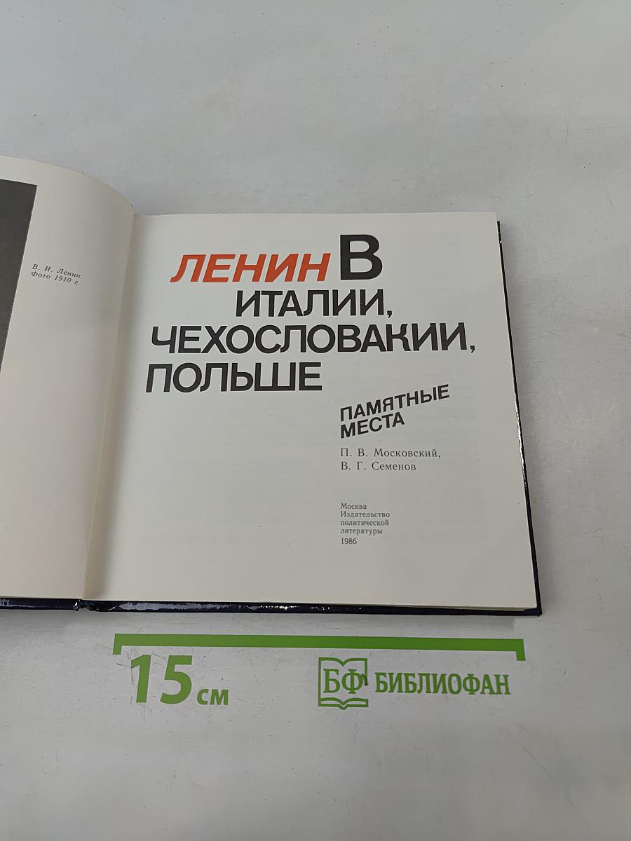 Ленин в Италии, Чехословакии, Польше. Памятные места