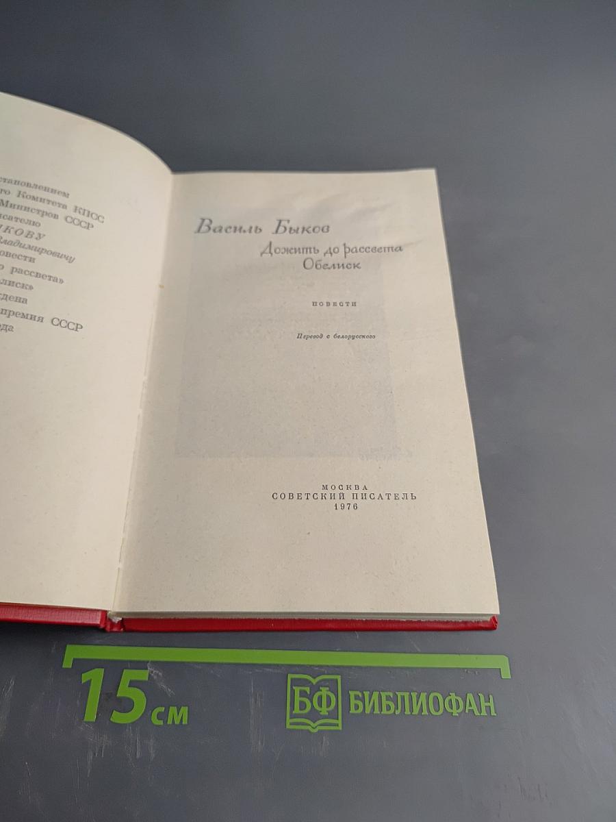 Дожить до рассвета. Обелиск