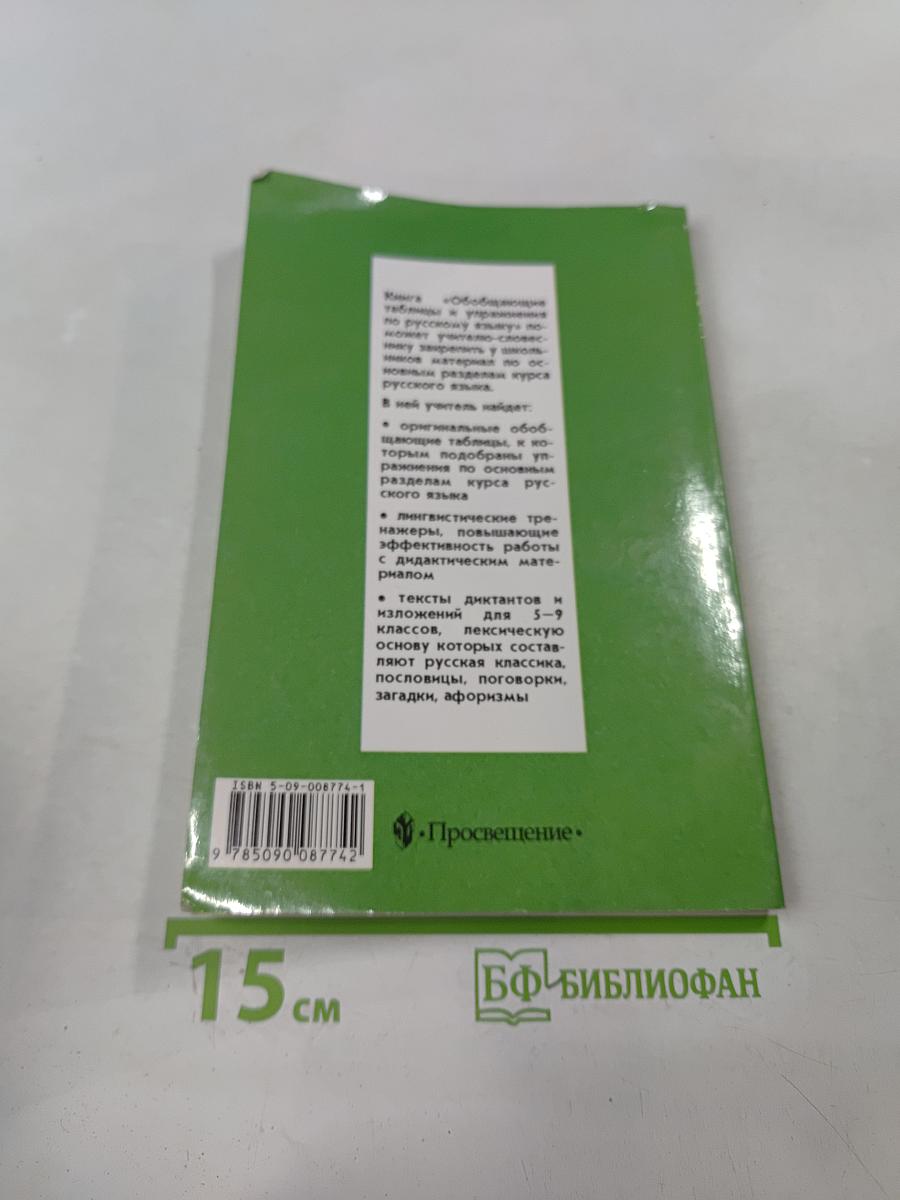 Обобщающие таблицы и упражнения по русскому языку