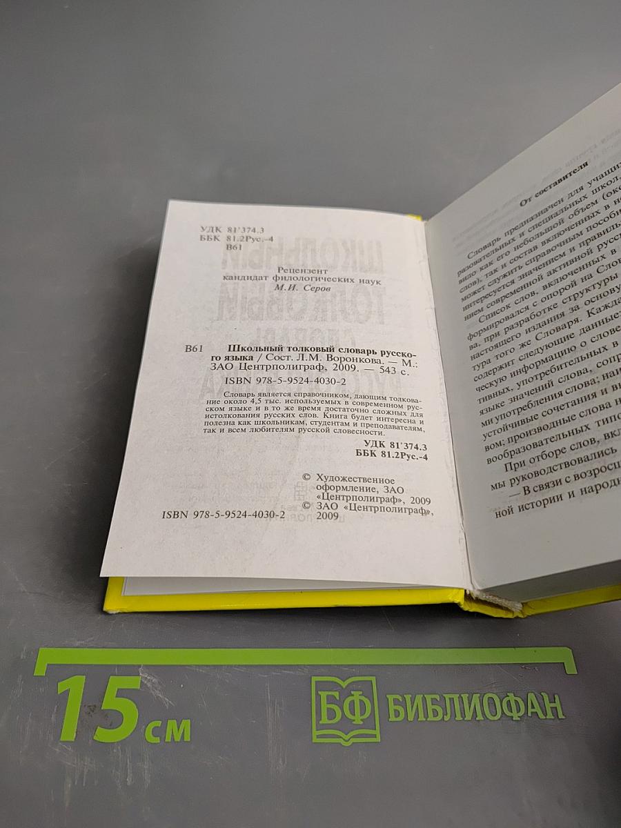 Школьный толковый словарь русского языка