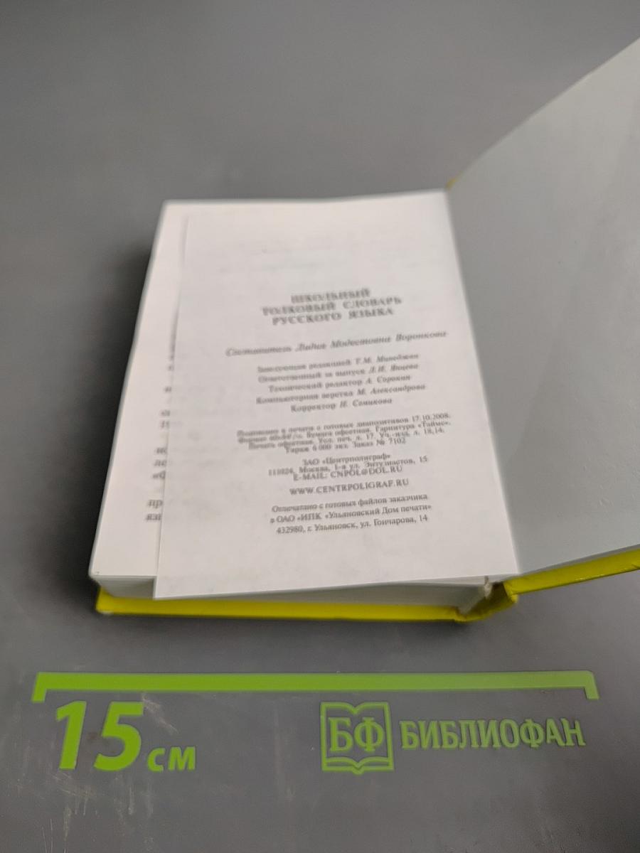 Школьный толковый словарь русского языка