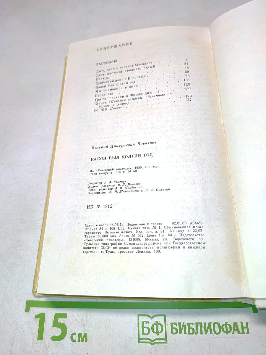 Какой был долгий год