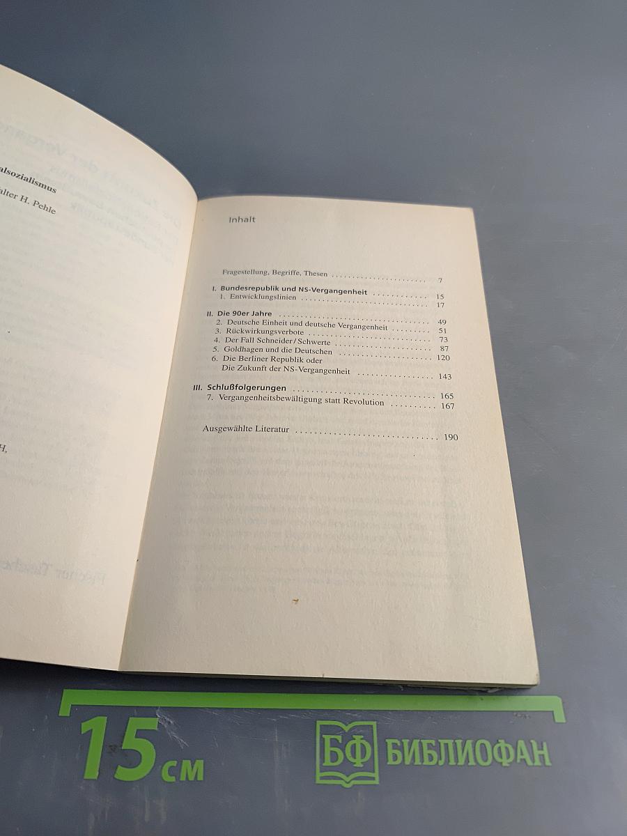 Die Zukunft der Vergangenheit: Der Nationalsozialismus im politischen Bewußtsein der Bundesrepublik