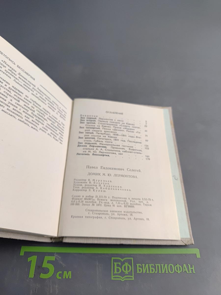 Домик Лермонтова. Путеводитель по литературно-мемориальному государственному музею
