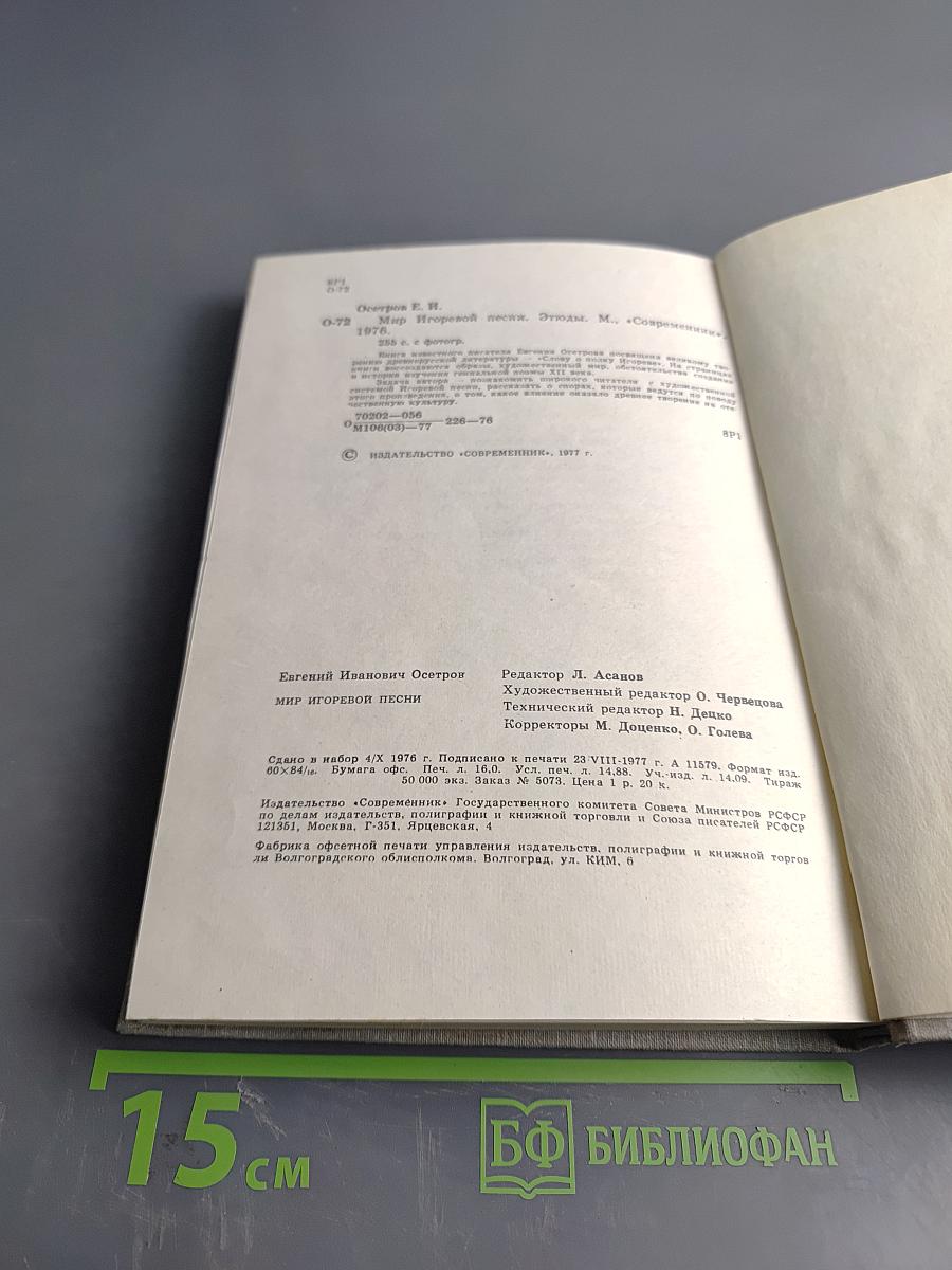 Мир Игоревой песни. Этюды