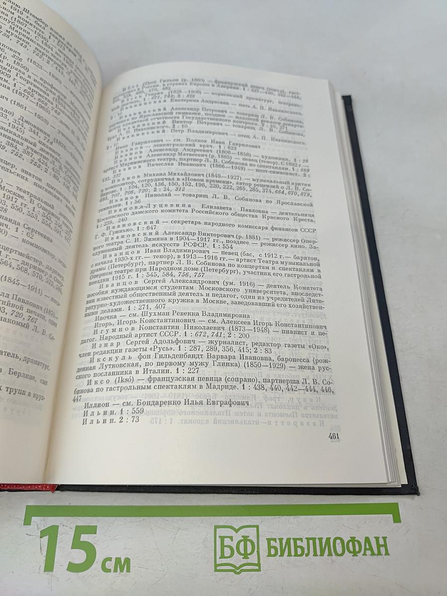 Леонид Витальевич Собинов. Том 2. Статьи, речи, высказывания. Письма к Л. В. Собинову. Воспоминания о Л. В. Собинове