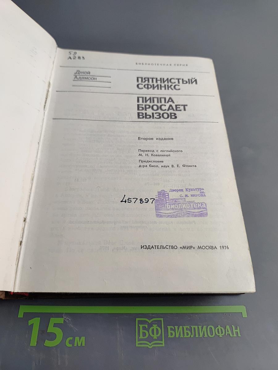 Пятнистый сфинкс. Пиппа бросает вызов