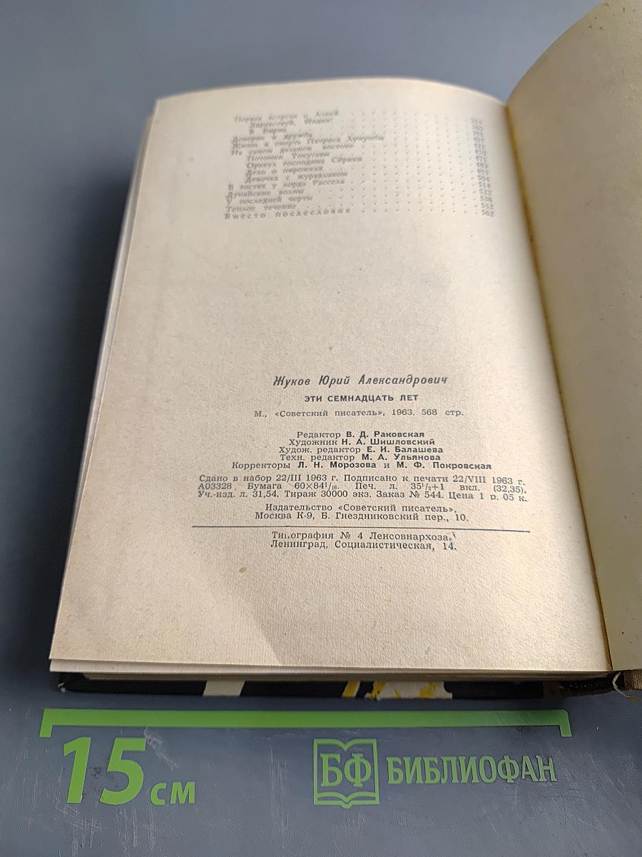 Эти семнадцать лет...