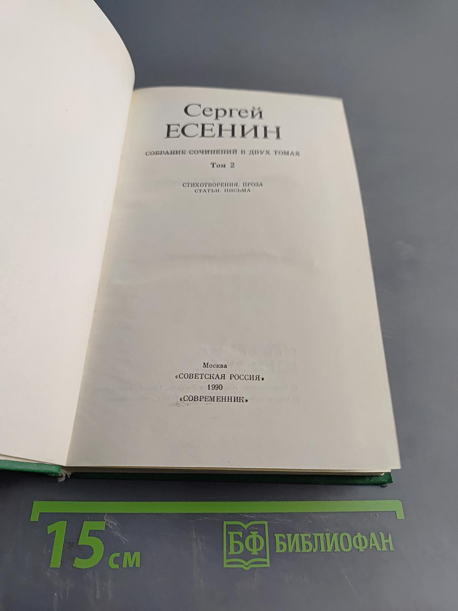 Собрание сочинений в двух томах. Том 2. Стихотворения, проза, статьи, письма