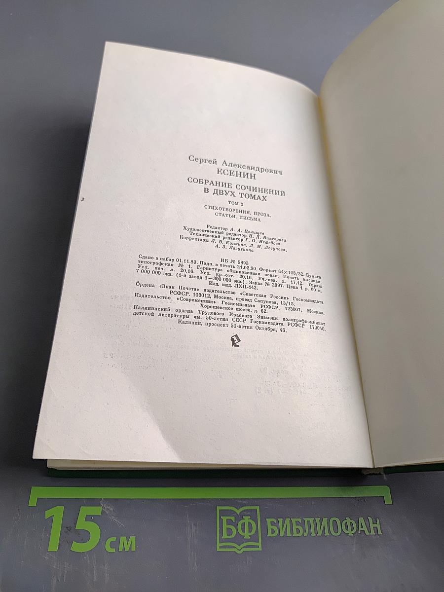 Собрание сочинений в двух томах. Том 2. Стихотворения, проза, статьи, письма