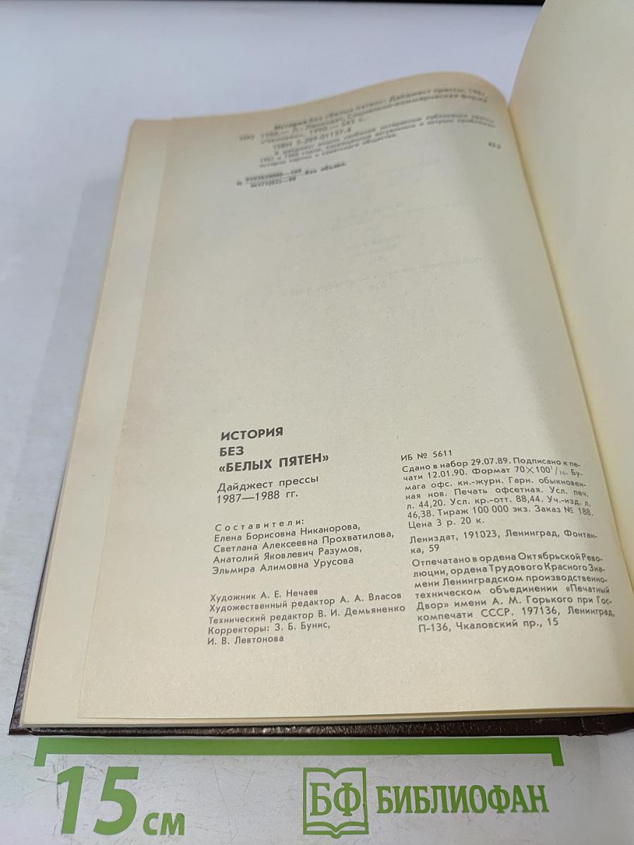 История без «белых пятен» 1987-1988