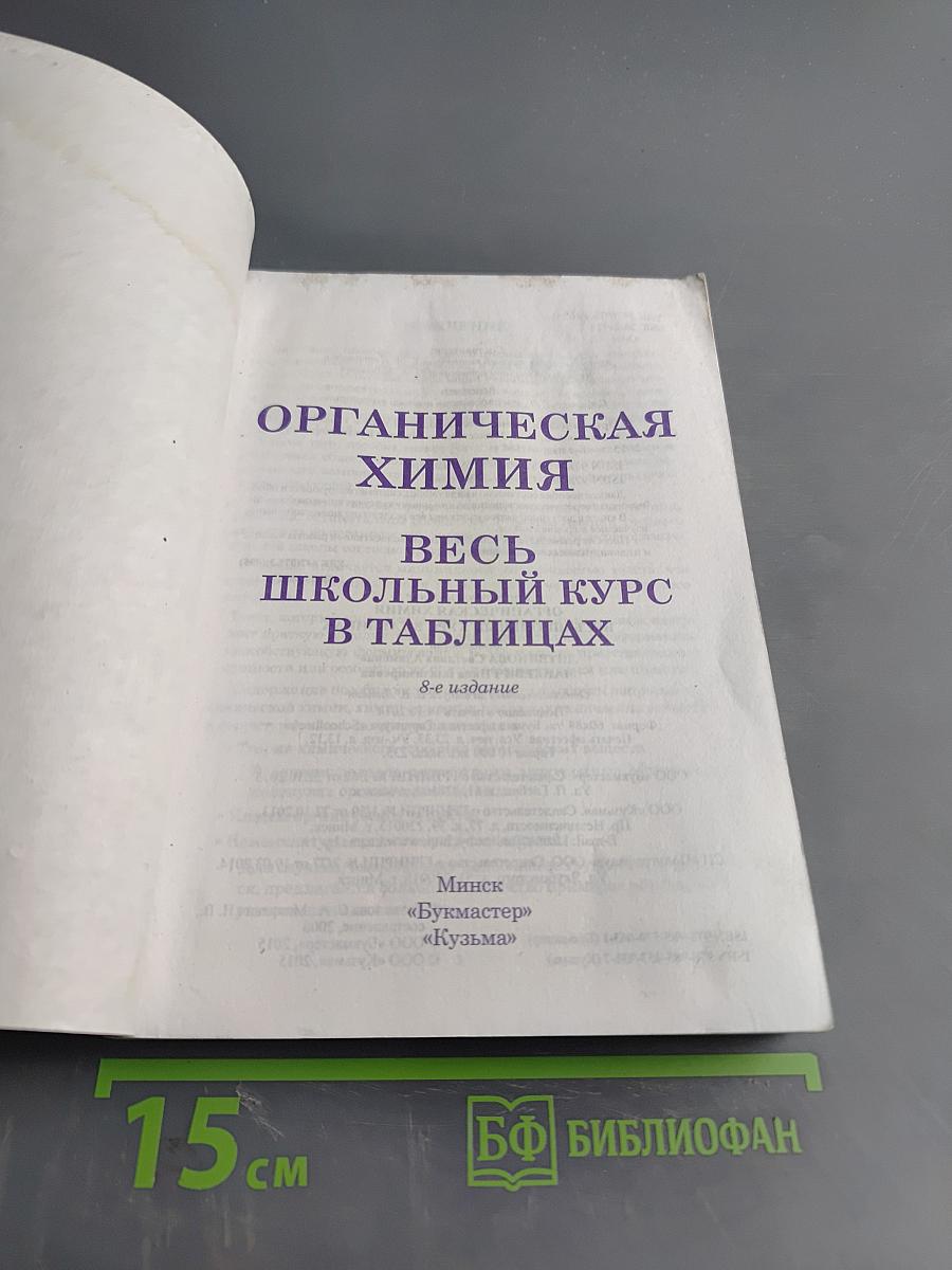 Органическая химия. Весь школьный курс в таблицах