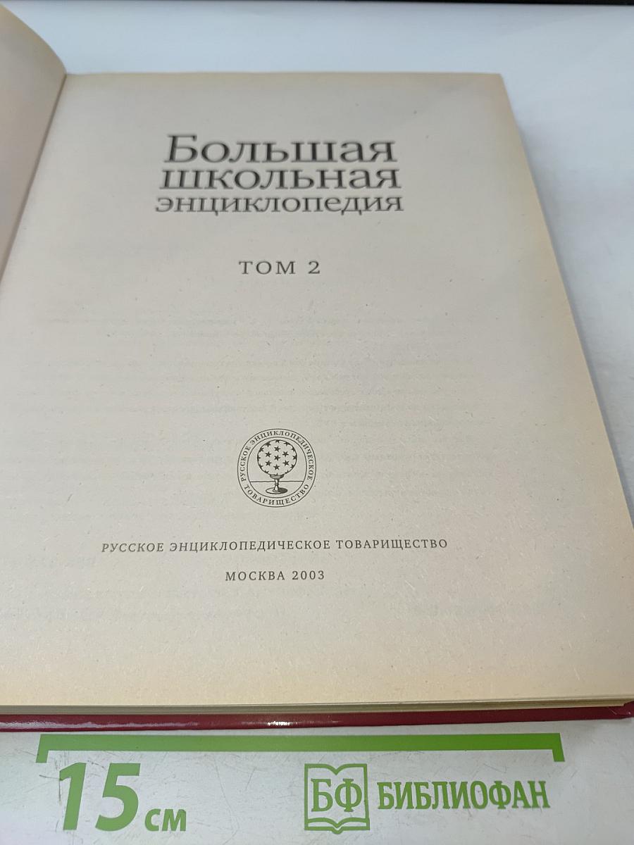 Большая школьная энциклопедия. Том 2. Гуманитарные науки