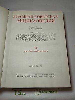 Большая Советская Энциклопедия. Том 15: Доберы—Железняков