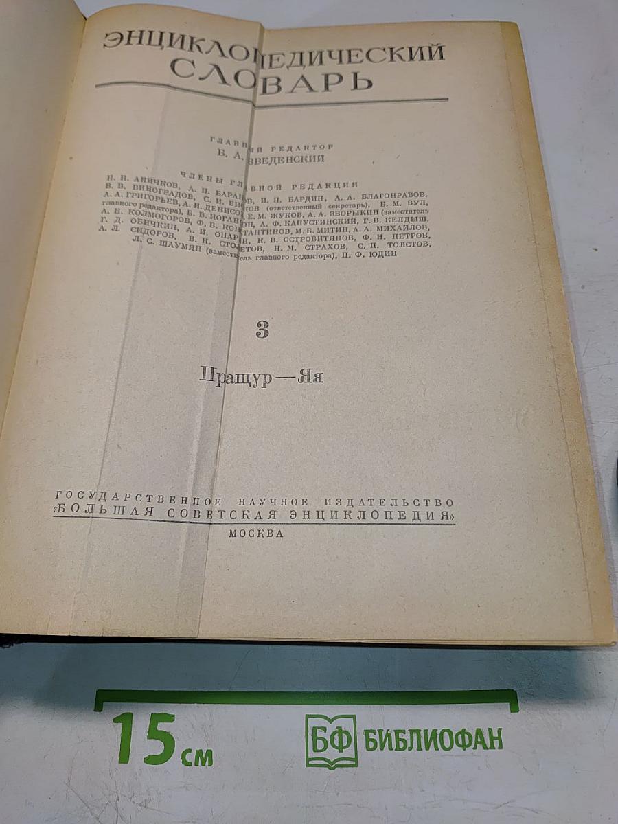 Энциклопедический словарь. Том 3. Пращур — Я