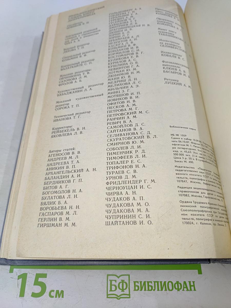 Энциклопедический словарь юного литературоведа