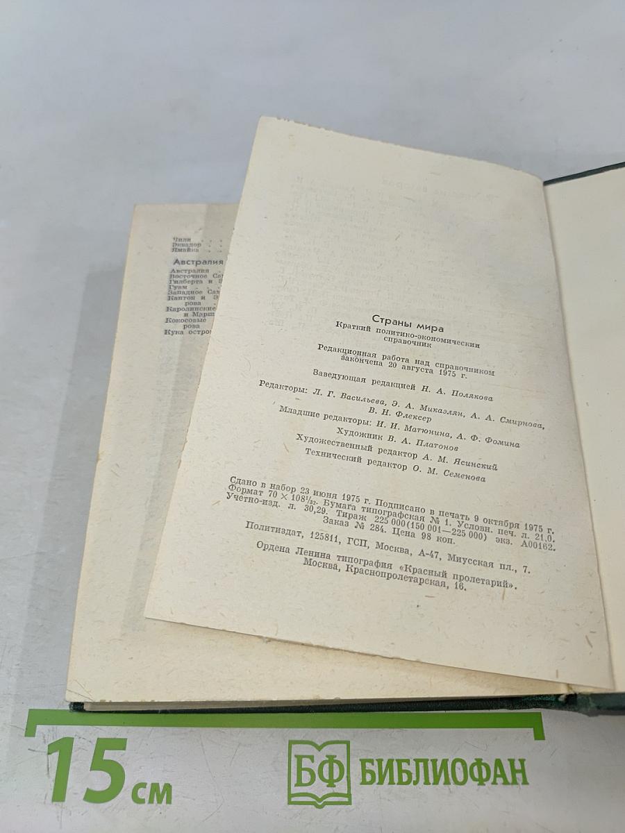 Страны мира. Краткий политико-экономический справочник