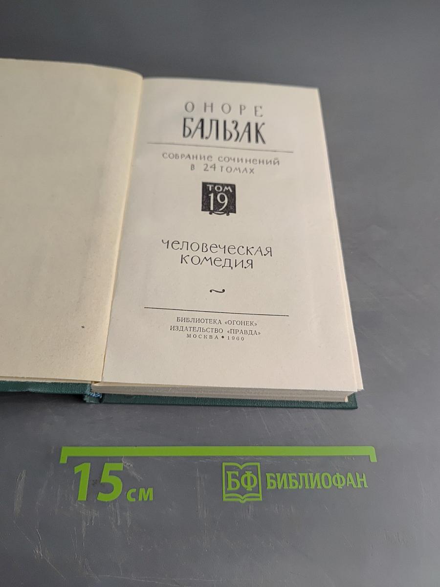 Человеческая комедия. Том 19