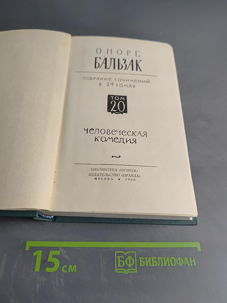 Человеческая комедия. Том 20