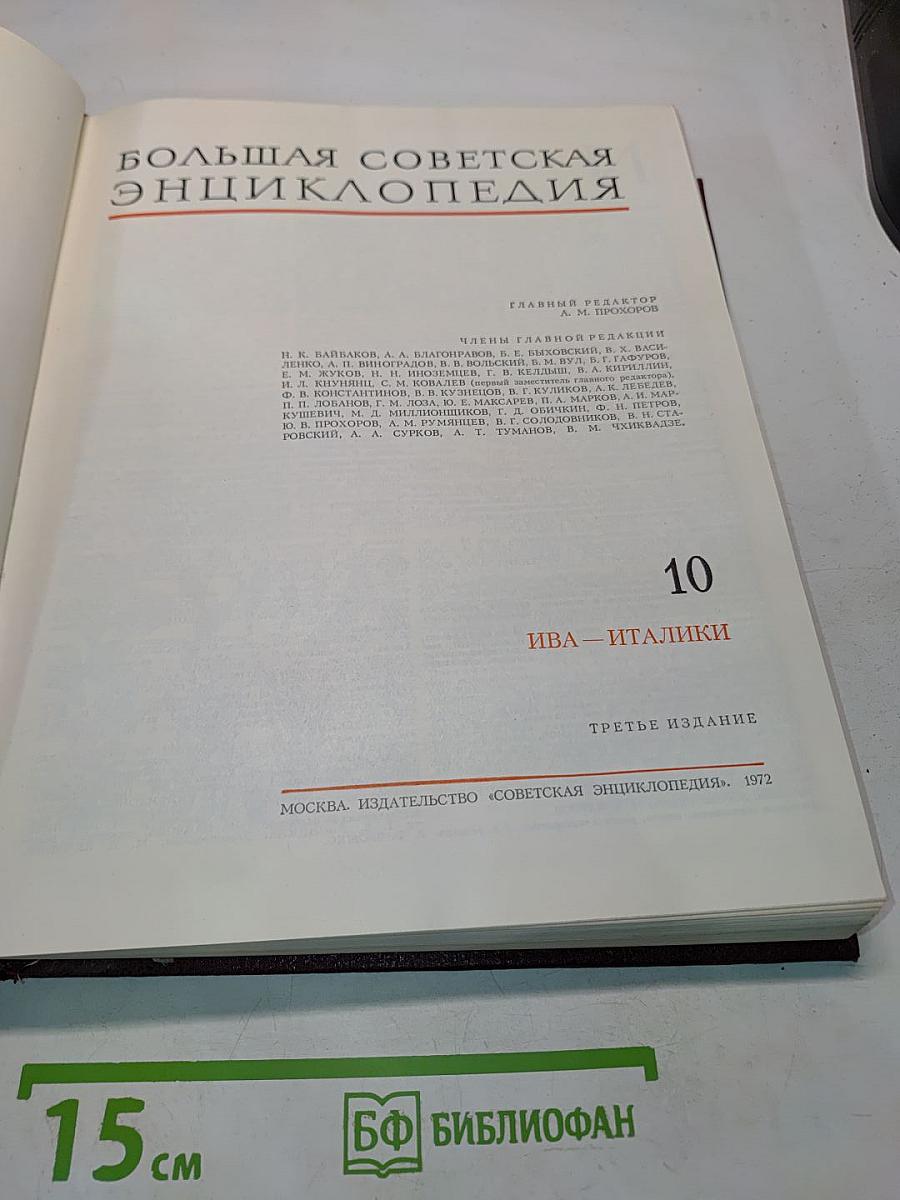 Большая Советская Энциклопедия. Том 10. Ива — Итальянцы