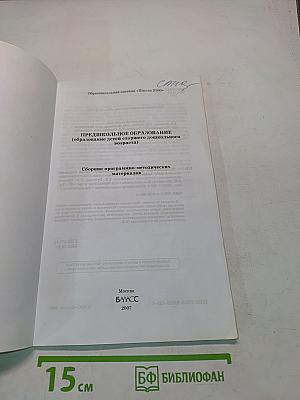 Предшкольное образование (образование детей старшего дошкольного возраста). Сборник программно-методических материалов