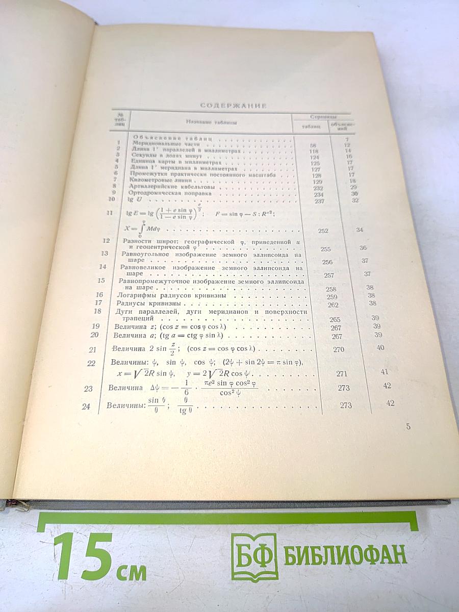 Картографические таблицы