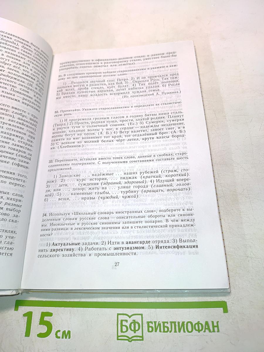 Пособие для занятий по русскому языку в старших классах