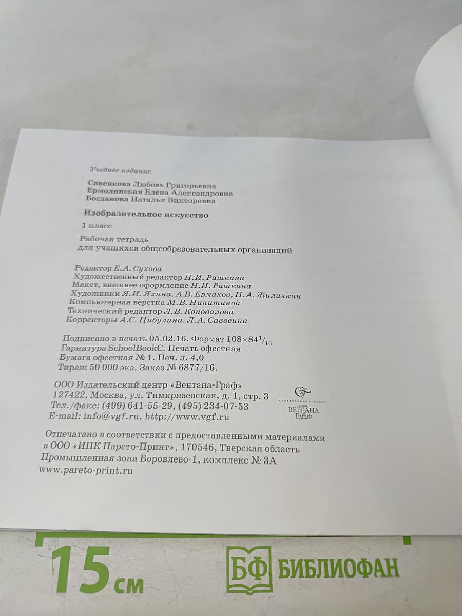 Изобразительное искусство. Рабочая тетрадь. 1 класс