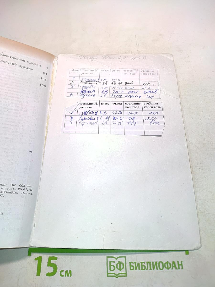 Музыка 6 класс