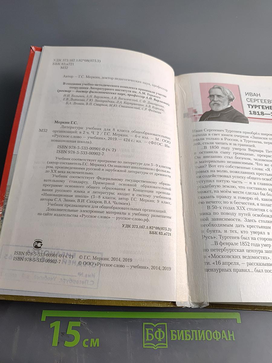 Литература. Учебник для 8 класса. Часть II