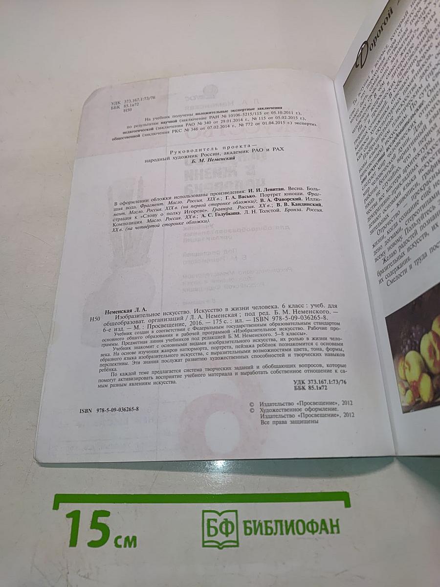 Изобразительное искусство. Искусство в жизни человека. 6 класс