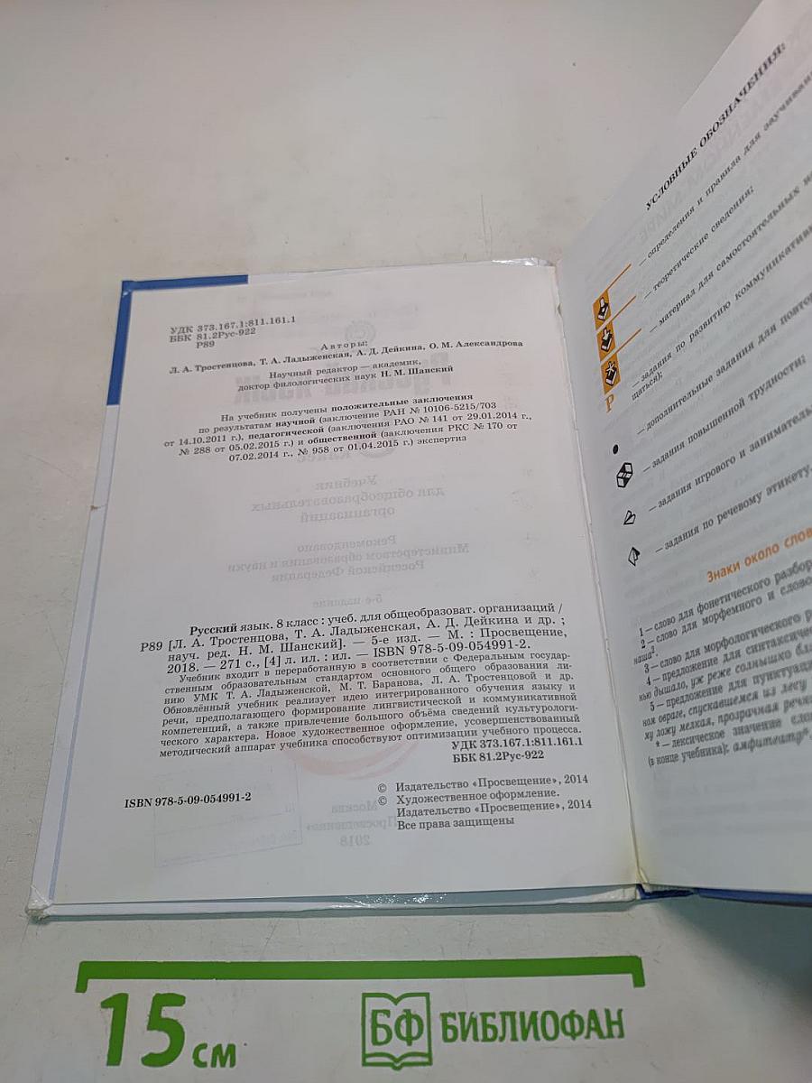 Русский язык 8 класс