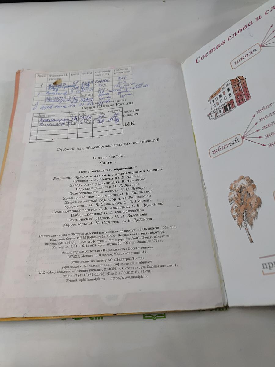 Русский язык. Учебник для общеобразовательных организаций. В 2 частях. Часть 1. 3 класс