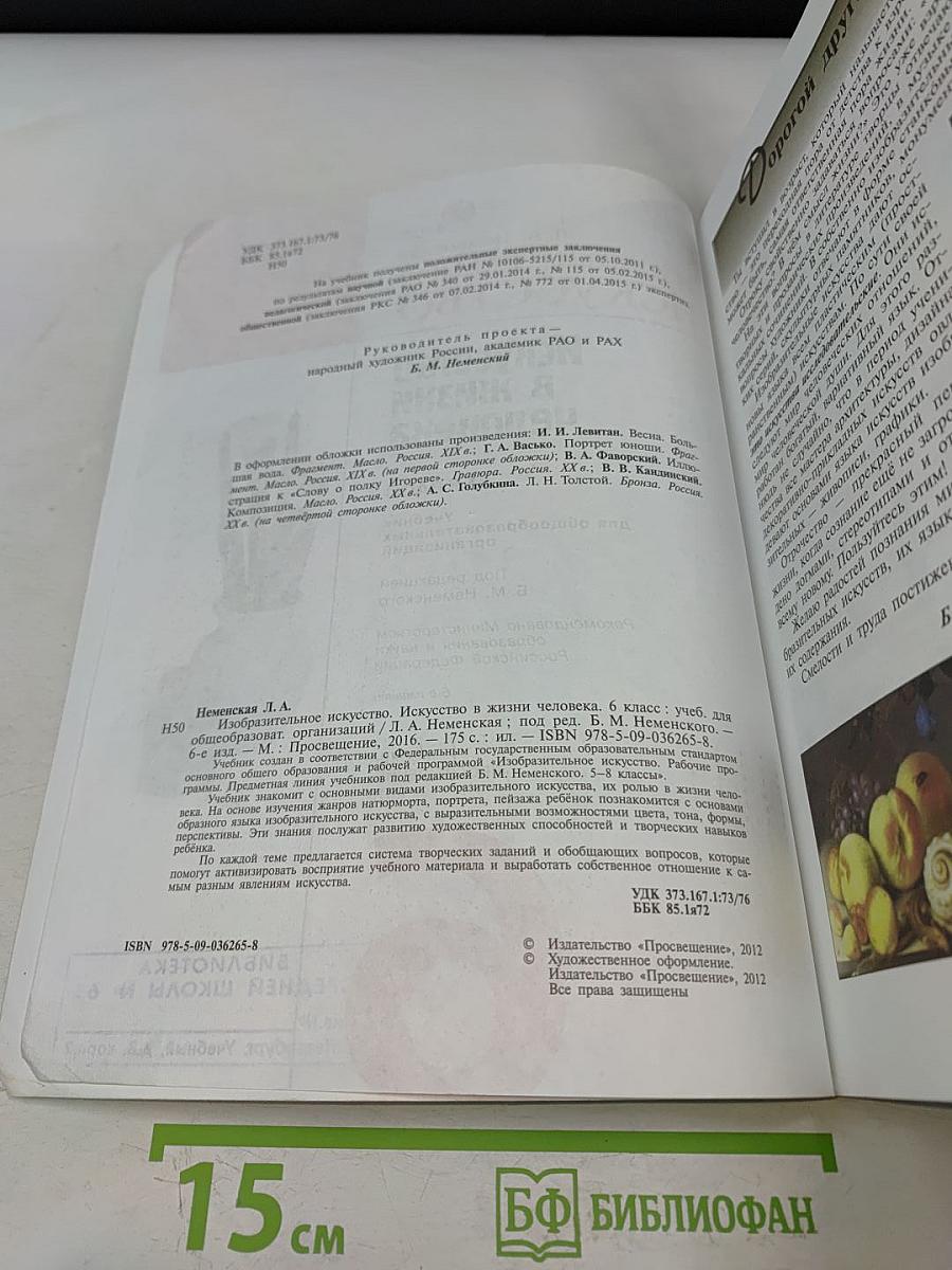 Изобразительное искусство. Искусство в жизни человека. 6 класс. Учебник для общеобразовательных организаций