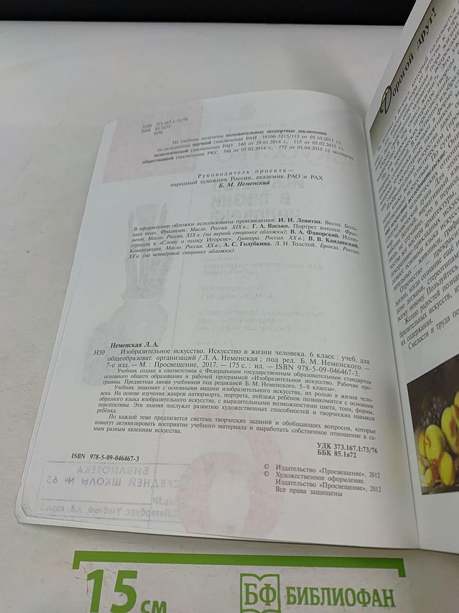 Изобразительное искусство. Искусство в жизни человека. 6 класс