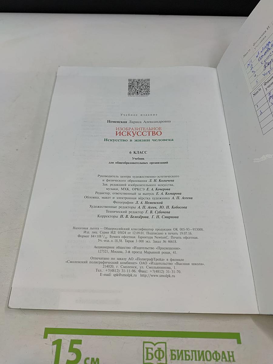 Изобразительное искусство. Искусство в жизни человека. 6 класс