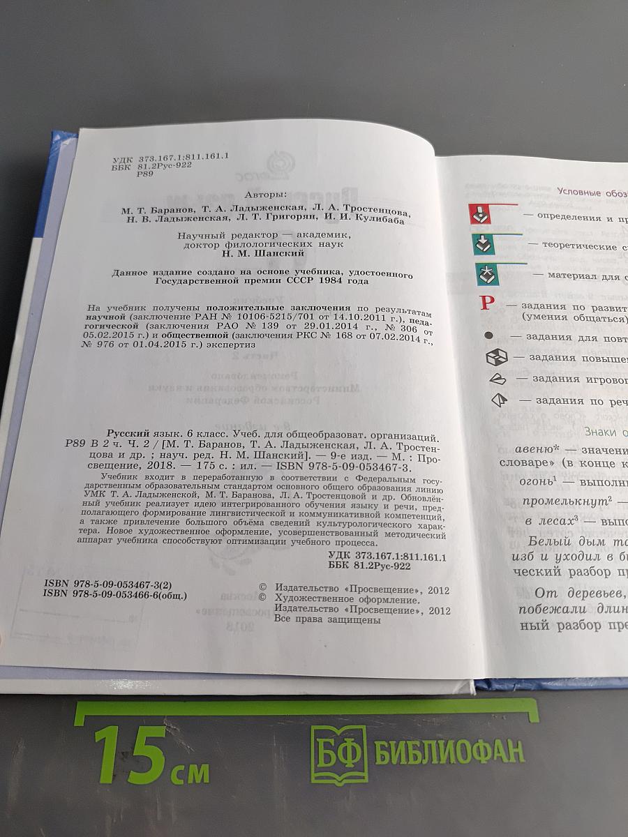 Русский язык 6 класс Часть 2